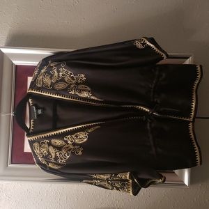 Cynthia Rowley M Tie Waist Cover Up Paisley